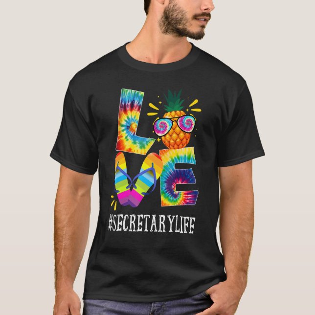 Camiseta Secretario Love Pineapple Summer Off Due Tye (Anverso)