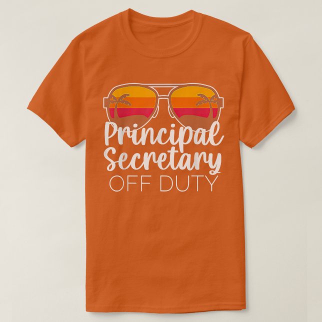 Camiseta Secretario Principal Del Servicio Gafas De Sol (Diseño del anverso)