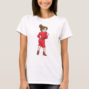 Camiseta Secretario vestido con tacones altos