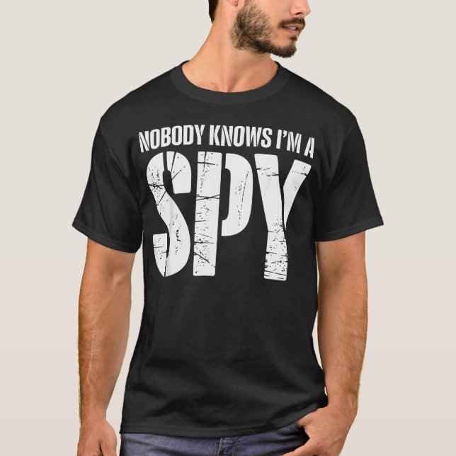 Camiseta Secreto Divertido de Espía (Anverso)