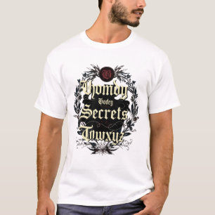 Camiseta Secretos góticos - Diseño de tipografía victoriana