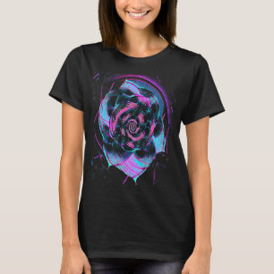 Camiseta Secuencia de Fibonacci Flor Vaporwave Estética