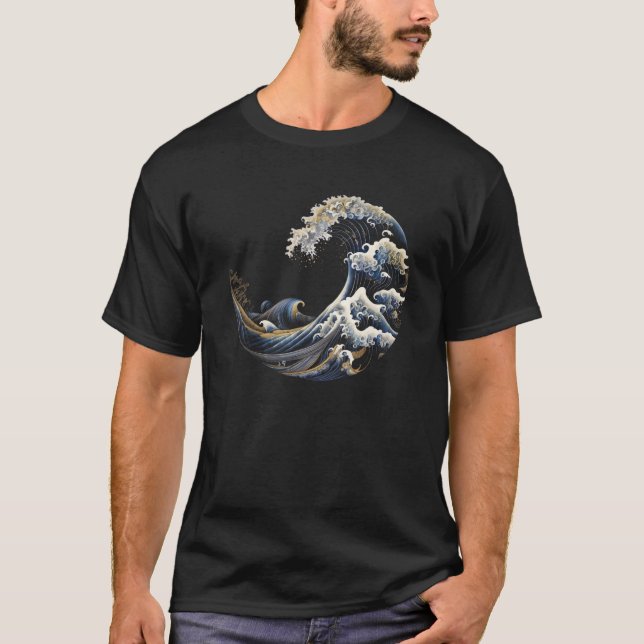 Camiseta Secuencia Fibonacci Onda Kanagawa (Anverso)