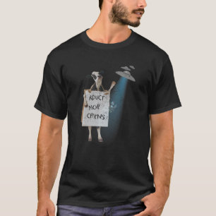 Camiseta Secuestrar Más Pollos Vaca Ovni Abducción Alien