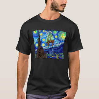 Camiseta Secuestro Alien Bigfoot UFO Starry Night Van Gogh