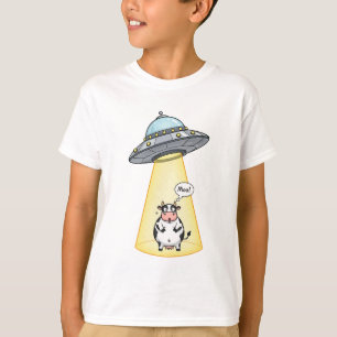 Camiseta Secuestro Alien Cow Niños Divertidos