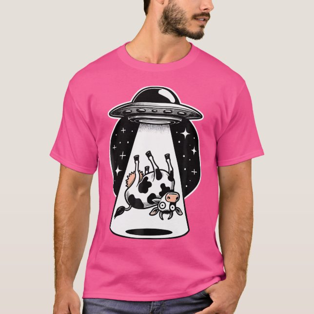 Camiseta Secuestro Alien Platillo Volador Vaca Abducida Esp (Anverso)
