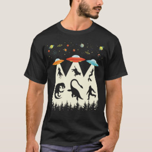 Camiseta Secuestro Alien T-Rex Loch Ness Bigfoot Funny
