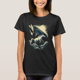 Camiseta Secuestro Alien Unicornio OVNI Nave Espacial Extra