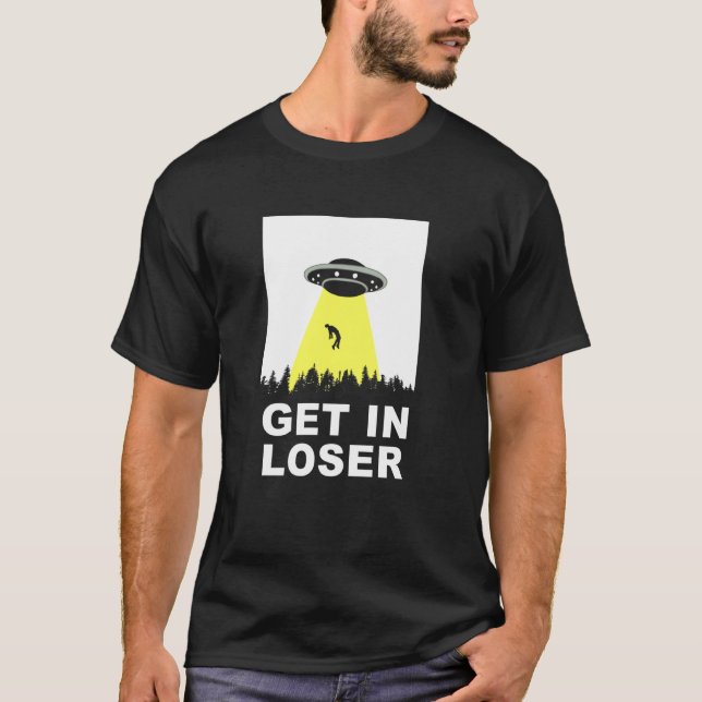 Camiseta Secuestro alienígena OVNI entra perdedor (Anverso)