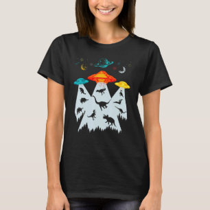 Camiseta Secuestro De Alien De Dinosaurios Para Niños De Uf
