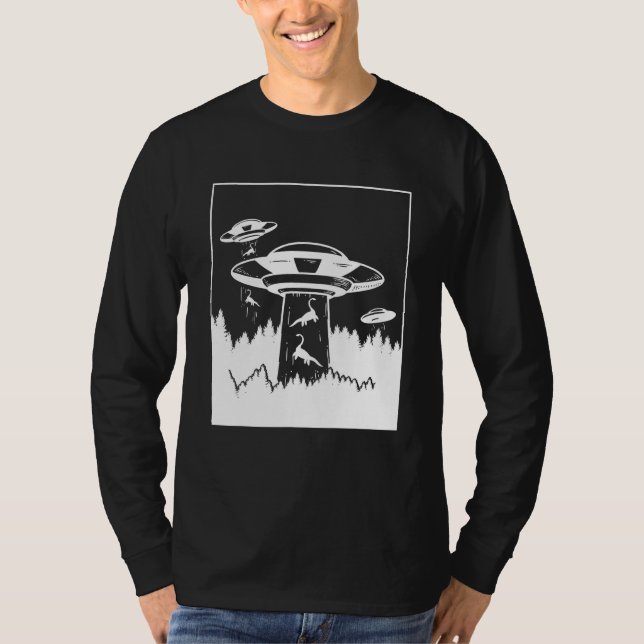 Camiseta Secuestro de dinosaurios Alien SciFi UFO Extraterr (Anverso)