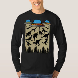 Camiseta Secuestro de dinosaurios Chicas Ufo Dino Alien