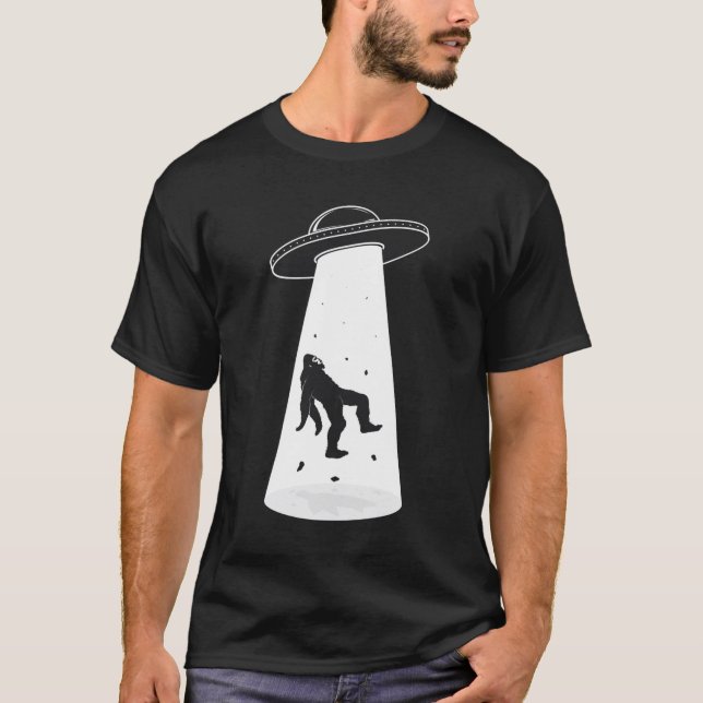 Camiseta Secuestro de forasteros de OVNI de pie grande (Anverso)