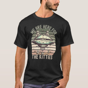Camiseta Secuestro de gato cósmico platillo OVNI Abducción
