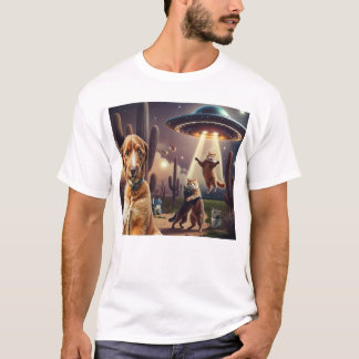 Camiseta Secuestro de OVNIS con perros preocupados en prime