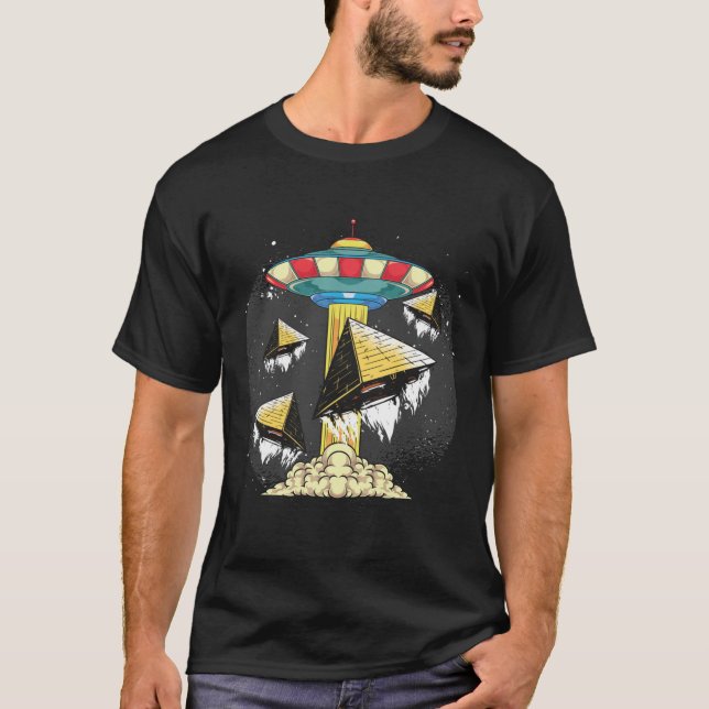 Camiseta Secuestro de pirámides egipcias OVNI extraterritor (Anverso)