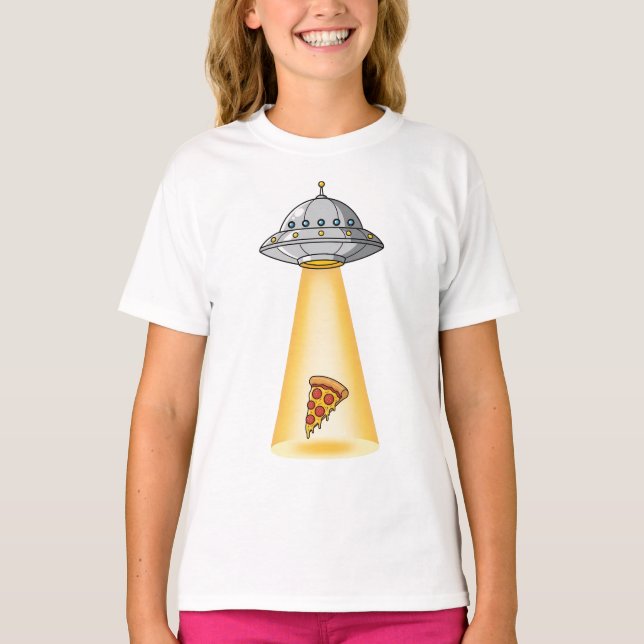 Camiseta Secuestro de Pizza OVNI Niños (Anverso)