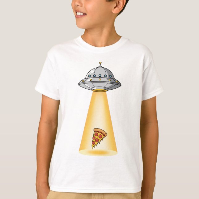 Camiseta Secuestro de Pizza OVNI Niños (Anverso)
