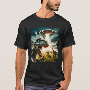 Camiseta Secuestro Divertido de Dinosaurio por OVNI Selfie 