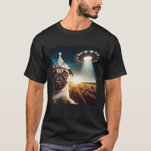 Camiseta Secuestro Divertido de Pug por OVNI Selfie Alien G