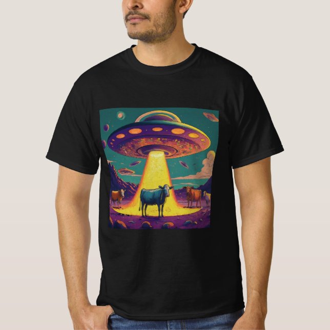 Camiseta Secuestro Extraterrestre Día de Secuestro de Vacas (Anverso)