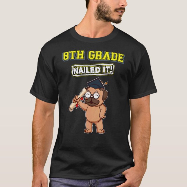 Camiseta Secundaria De Enseñanza Media 9 De Octavo Grado De (Anverso)