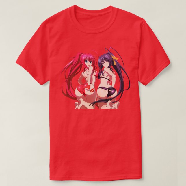 Camiseta Secundaria DxD Himejima Akeno y Rias Gremory St (Diseño del anverso)