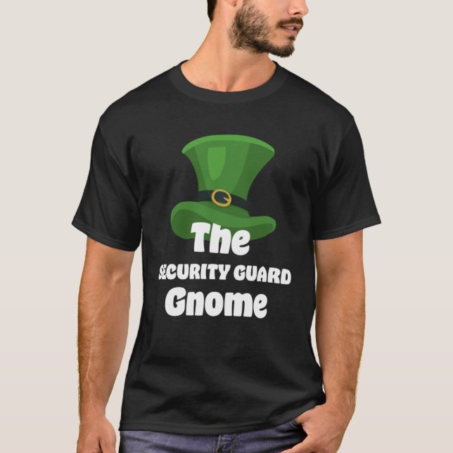 Camiseta Security Guard Gnome St Patricks Day (Anverso)