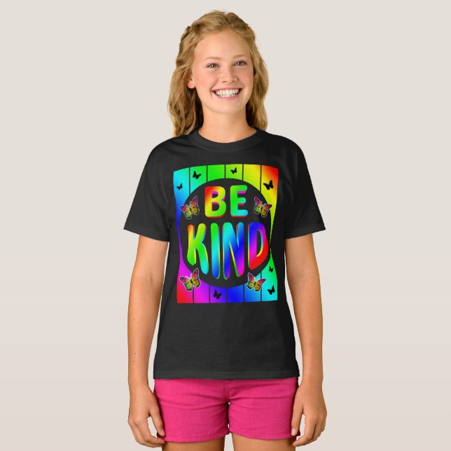 CAMISETA SED COLOREADO ARCOÍRIS MARIPOSAS (Anverso completo)