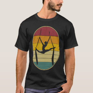 Camiseta Seda aérea yoga ventilado de seda de baile retro p