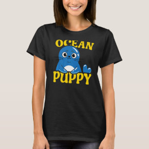 Camiseta Seda de biología marina marina marina marina de ca