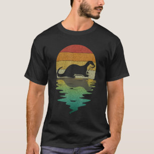 Camiseta Seda de Otter marino Sunset Retro Vintage años 70