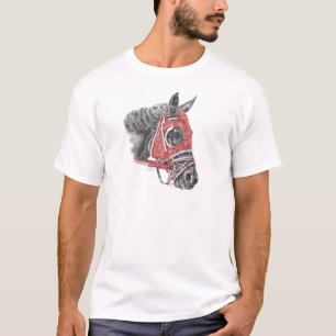 Camiseta Sedas del retrato del caballo de raza