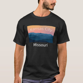Camiseta Sede de la puesta de sol de la montaña de Kansas C