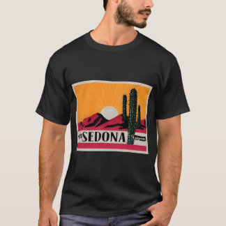 Camiseta Sedona Arizona Estilo Vintage Cactus Montañas Viaj