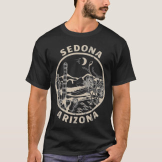 Camiseta Sedona Arizona Linocut Distressed Desert 