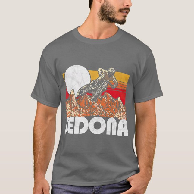 Camiseta Sedona Arizona Montaña Biking Vintage Retro 80 (Anverso)