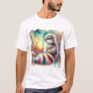 Camiseta Sedosito Estriado 131024AREF108 - Watercolor
