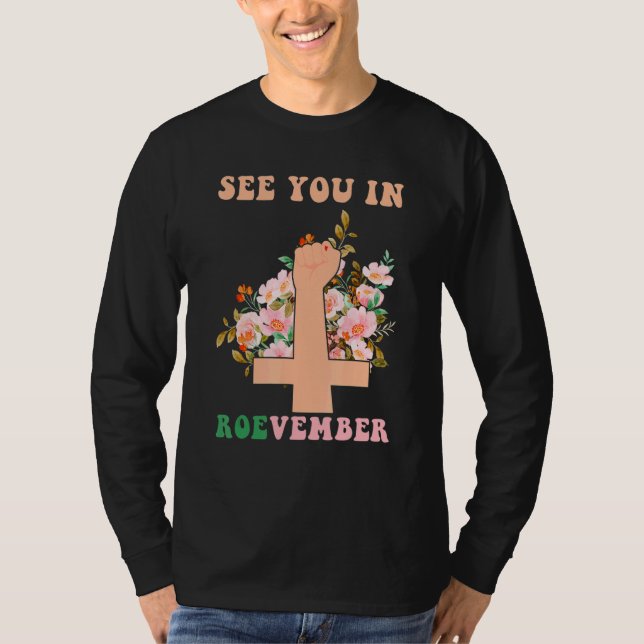 Camiseta See You In Roevember Groovy Feminism (Anverso)