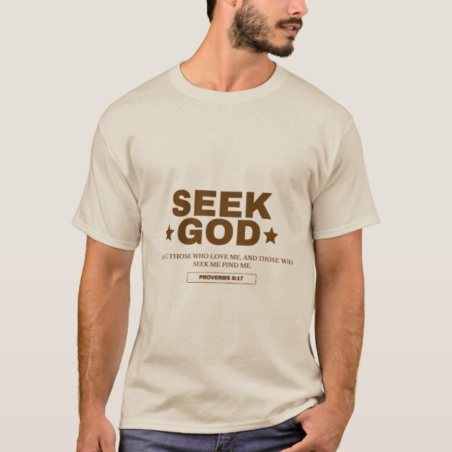 Camiseta Seek God Christian Tee | Diseño inspirado en la fe (Anverso)