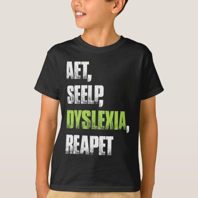 Camiseta Seelp Dyslexia Reapet Diléxica Tee (Anverso)