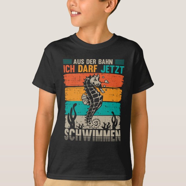 Camiseta Seepferdchen Abzeichen Frühschwimmer Schwimmen (Anverso)