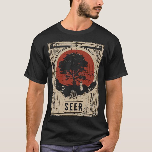 Camiseta SEER Poster de árbol místico de sabiduría (Anverso)