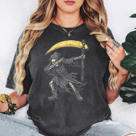 Camiseta Segador Dando un Golpe con Banana Esqueleto