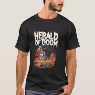 Camiseta Segador Heraldo de la Muerte Caballo de Fuego Arte