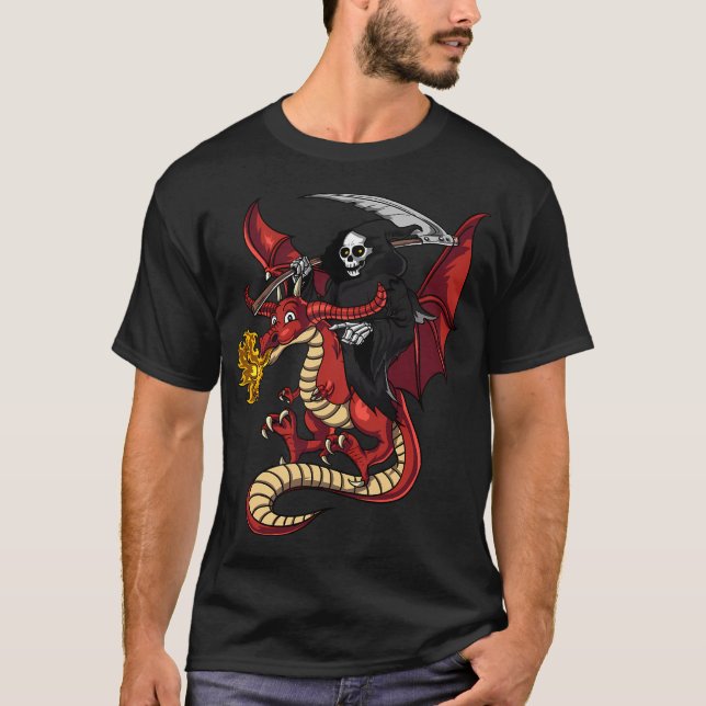 Camiseta Segador montando un dragón (Anverso)