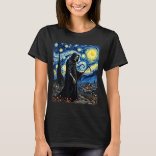Camiseta Segador Van Gogh Noche estrellada Inspirado Gótico