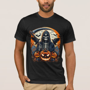 Camiseta Segadora Cementerio Calabazas Espeluznantes Hallow