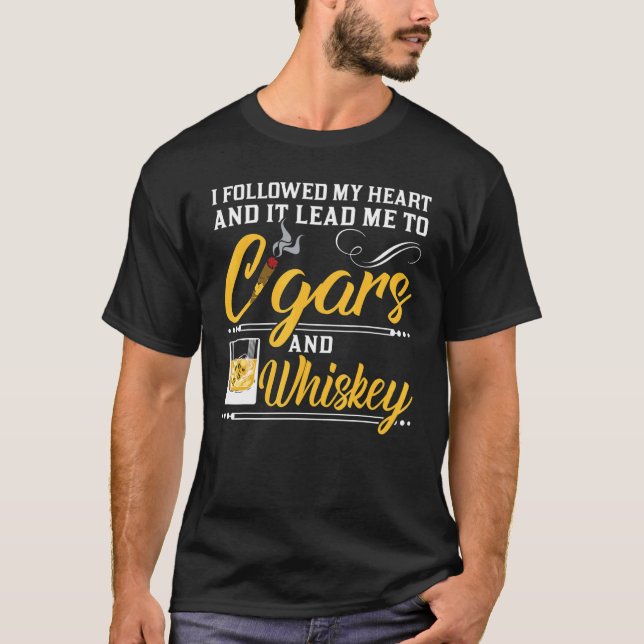 Camiseta Seguí A Mis Cigarros Del Corazón Beber Cigarros Wh (Anverso)